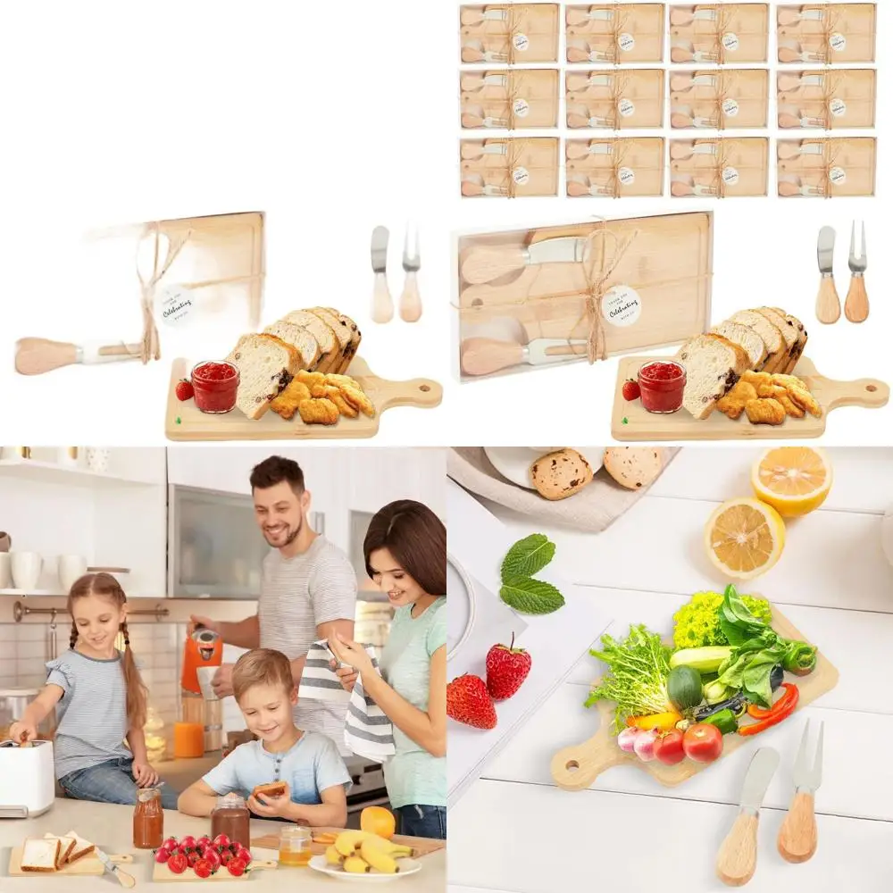 12-Piece Bamboo Cheese Board Set with Thank You Tags for Bridal Shower, Wedding, Baby Shower, and More
12-Piece Bamboo Cheese Board Set with Thank You Tags for Bridal Shower, Wedding, Baby Shower, and More