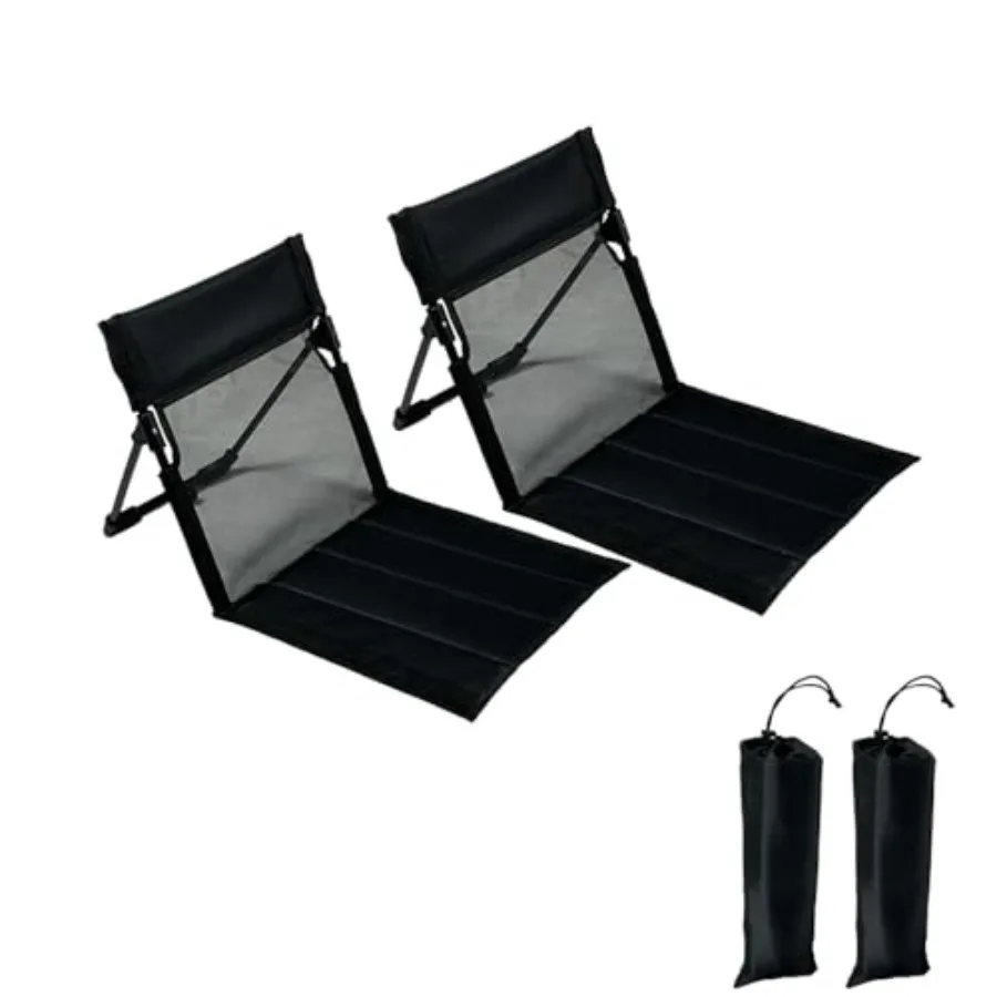 2 Pack Foldable Camping Chairs with Mesh BackrestUltra-Light Portable Beach Chairs with Carry Bag for Sunbathing Swimming Pools
2 Pack Foldable Camping Chairs with Mesh BackrestUltra-Light Portable Beach Chairs with Carry Bag for Sunbathing Swimming Pools