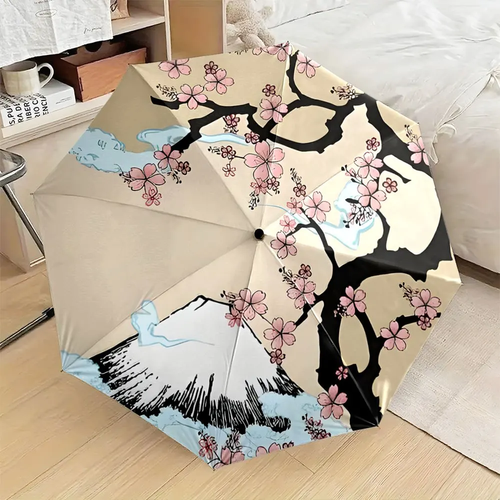 Automatic Folding Umbrella with Cherry Blossom & Mount Fuji Design - Portable Collapsible Umbrella, 8-Rib Sturdy Frame, Automa
Automatic Folding Umbrella with Cherry Blossom & Mount Fuji Design - Portable Collapsible Umbrella, 8-Rib Sturdy Frame, Automa