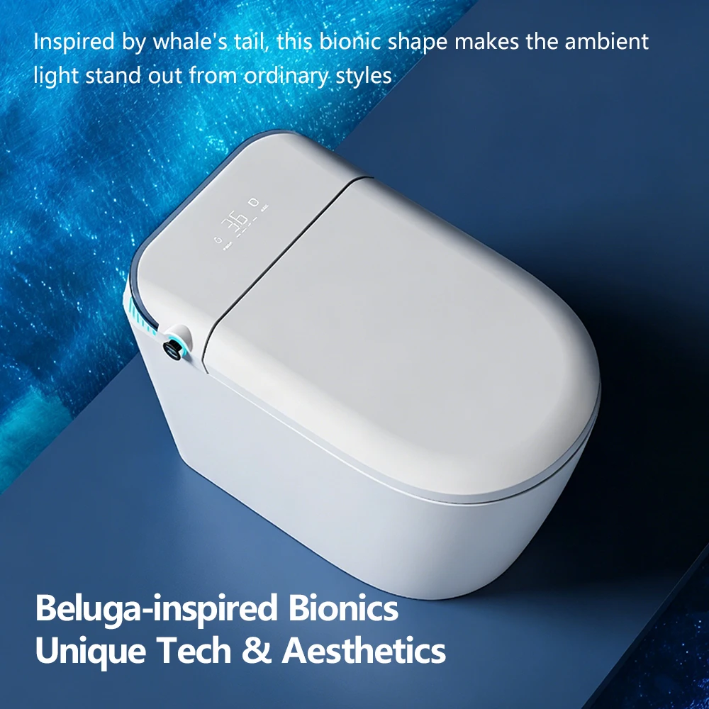 White Smart Toilet and Bidet Auto Flushing Foot Sensor Flip Warm Wash and Dry Cleaning Energy-Saving Toilet Seat Bathroom Accessories
White Smart Toilet and Bidet Auto Flushing Foot Sensor Flip Warm Wash and Dry Cleaning Energy-Saving Toilet Seat Bathroom Accessories