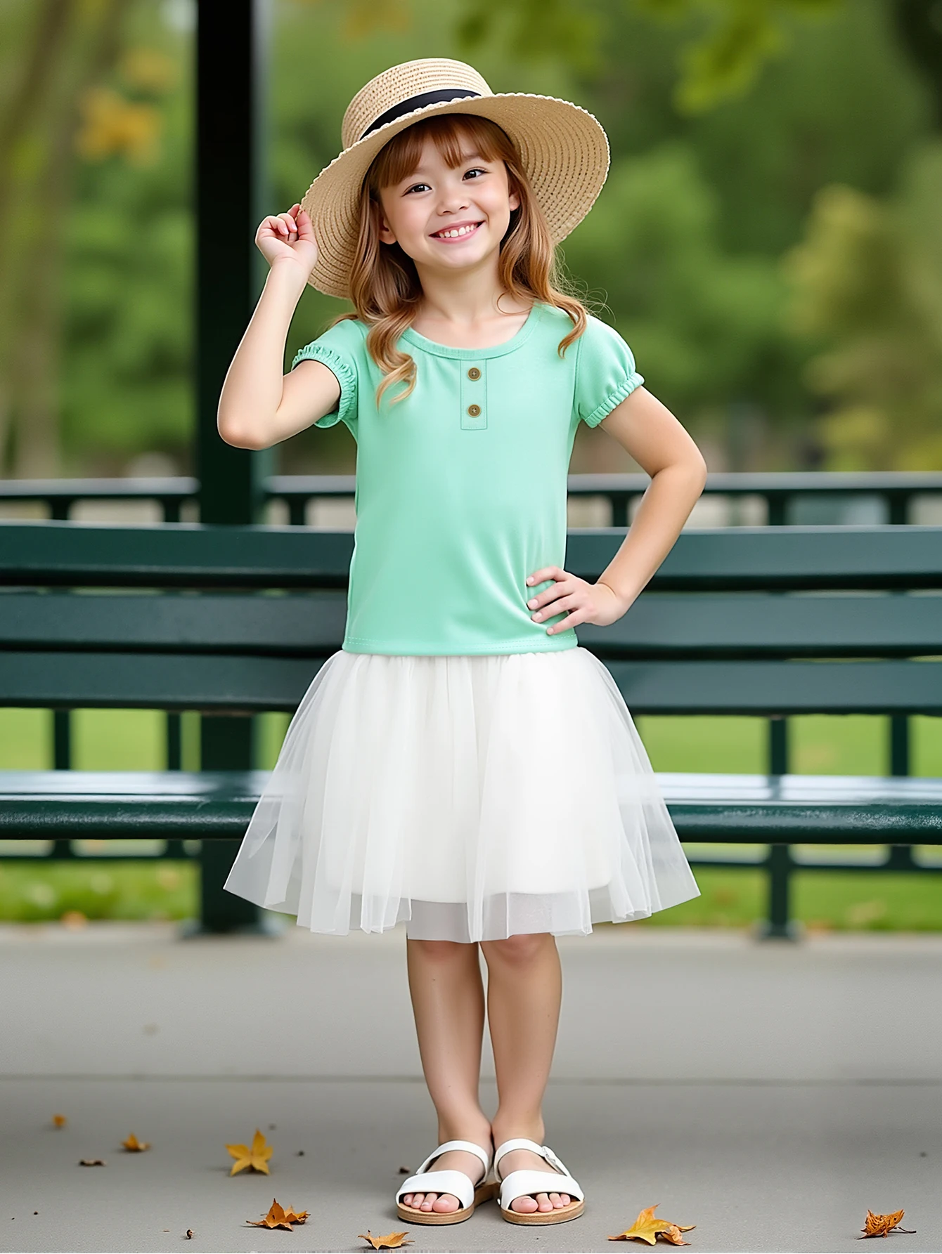 Girls' Summer Short-Sleeved Suit, Mint Green T-Shirt + White Mesh Skirt Two-Piece Set, Kidsren's Fashionable Princess-Style Summer Outfit
Girls' Summer Short-Sleeved Suit, Mint Green T-Shirt + White Mesh Skirt Two-Piece Set, Kidsren's Fashionable Princess-Style Summer Outfit