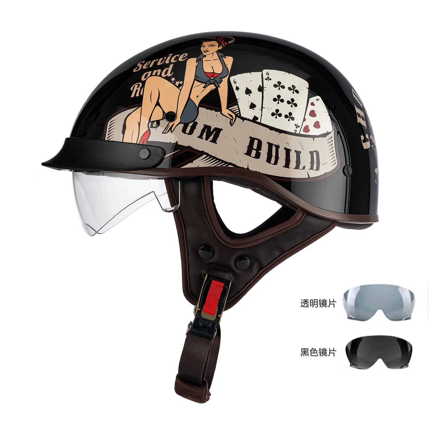 Motorcycle Helmet Summer Electric Retro Half Helmet American Biker American Rock Roll Skull Helmet for Men Women
Motorcycle Helmet Summer Electric Retro Half Helmet American Biker American Rock Roll Skull Helmet for Men Women