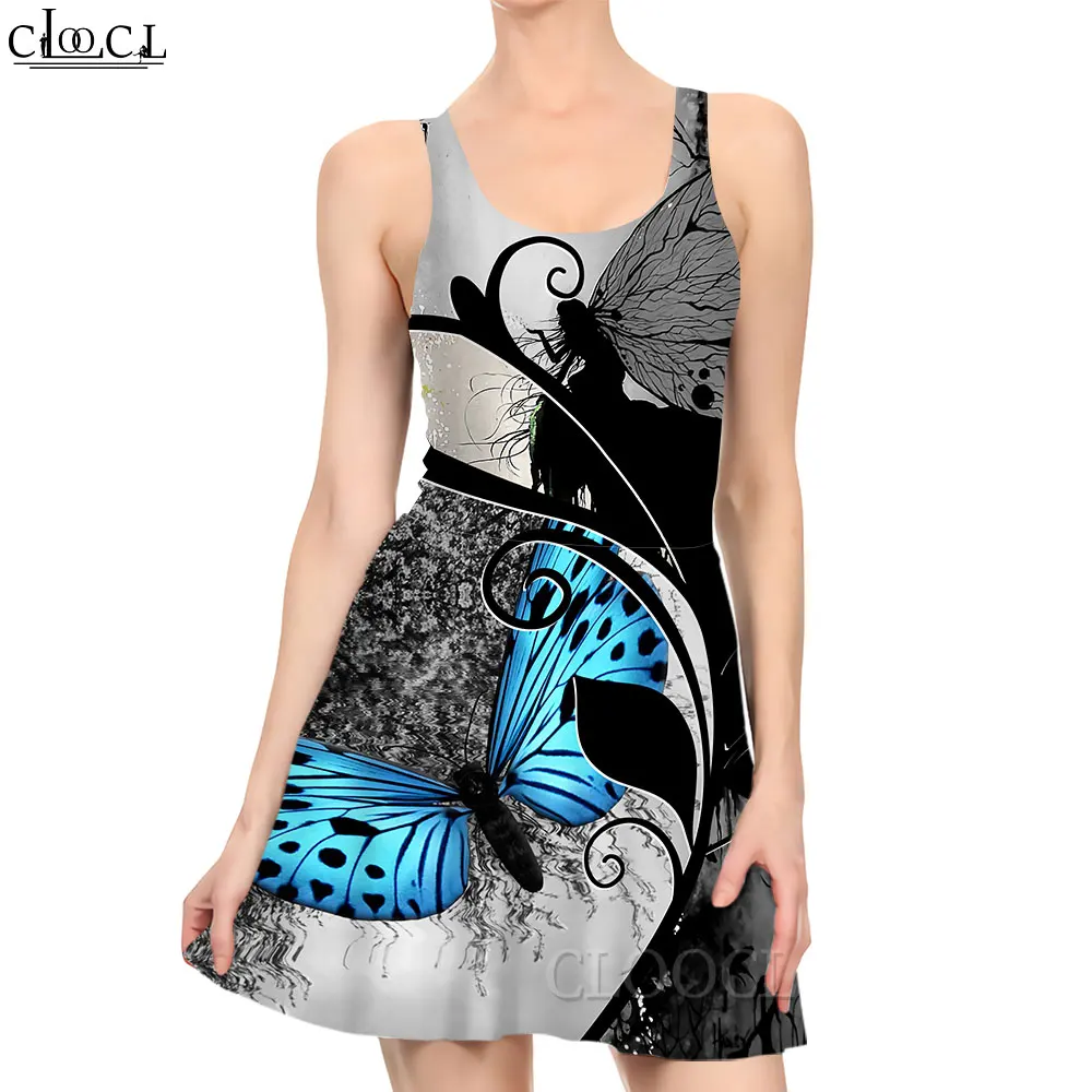 CLOOCL New Sexy Women Dress Butterfly Printed Sleeveless Mini Dress Fashion Elegant Female Clothing Birthday Dress for Women
CLOOCL New Sexy Women Dress Butterfly Printed Sleeveless Mini Dress Fashion Elegant Female Clothing Birthday Dress for Women