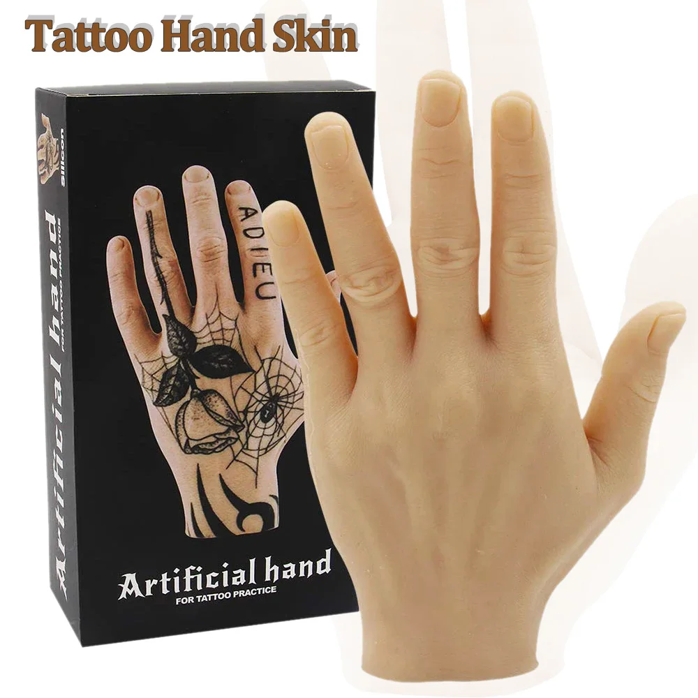 Tattoo Practice Hand 3D Silicone Soft Dummy Tattoo Practice Fake Hand Skin for Tattoo Artists Beginner Tattoo Training Supplies
Tattoo Practice Hand 3D Silicone Soft Dummy Tattoo Practice Fake Hand Skin for Tattoo Artists Beginner Tattoo Training Supplies