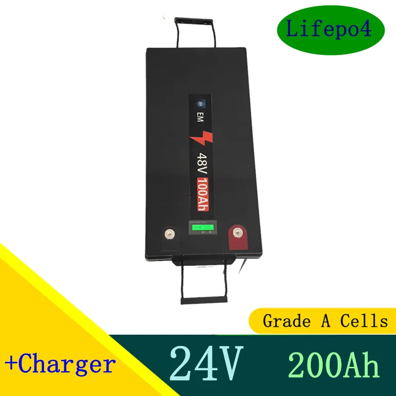 Waterproof Lifepo4 24v 200ah lithium iron battery pack BMS 8s for trolling motor Caravans energy storage rv+20A Charger
Waterproof Lifepo4 24v 200ah lithium iron battery pack BMS 8s for trolling motor Caravans energy storage rv+20A Charger