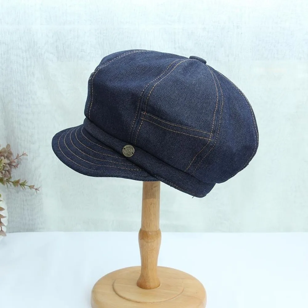 Retro Korean Denim Beret Spring Autumn Newsboy Octagonal Hats Casual Versatile Painter Hat Travel
Retro Korean Denim Beret Spring Autumn Newsboy Octagonal Hats Casual Versatile Painter Hat Travel