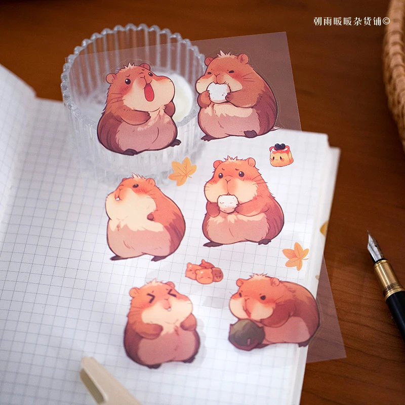 Morning Rain Capybara Stickers Cute Capybara Marmot Animal Emoticon Pack for Journaling and Phone DIY Waterproof Stickers
Morning Rain Capybara Stickers Cute Capybara Marmot Animal Emoticon Pack for Journaling and Phone DIY Waterproof Stickers