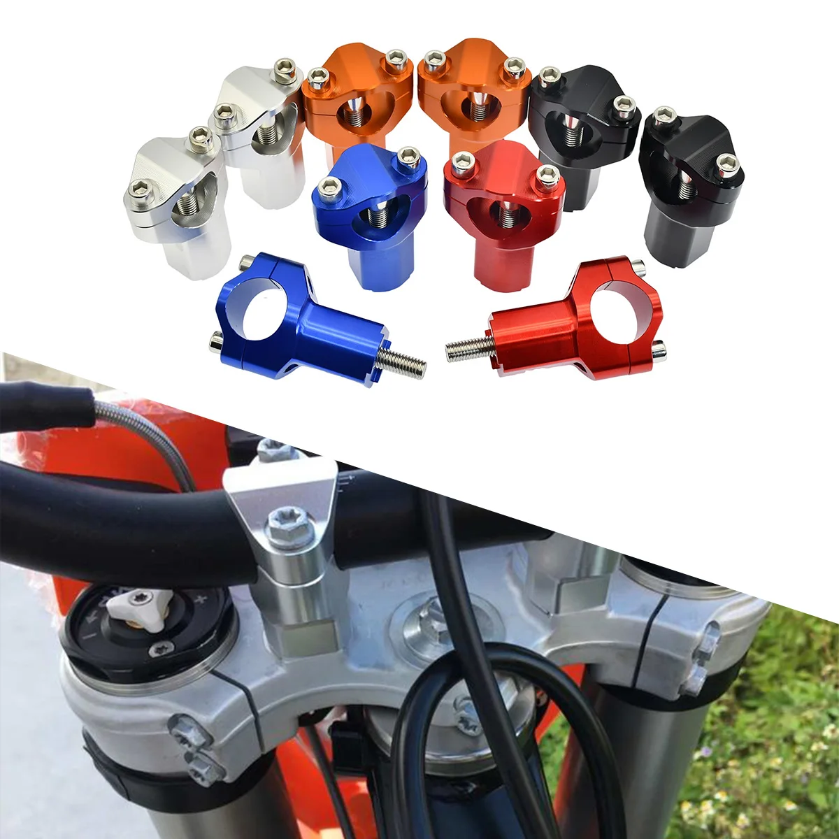 Motorcycle CNC Handlebar Riser Bar Clamp Mount For KTM SX/SXF/XC/XCF/XCW/EXC/EXCF For Husqvarna TC/FC/FE For BETA RR RS
Motorcycle CNC Handlebar Riser Bar Clamp Mount For KTM SX/SXF/XC/XCF/XCW/EXC/EXCF For Husqvarna TC/FC/FE For BETA RR RS