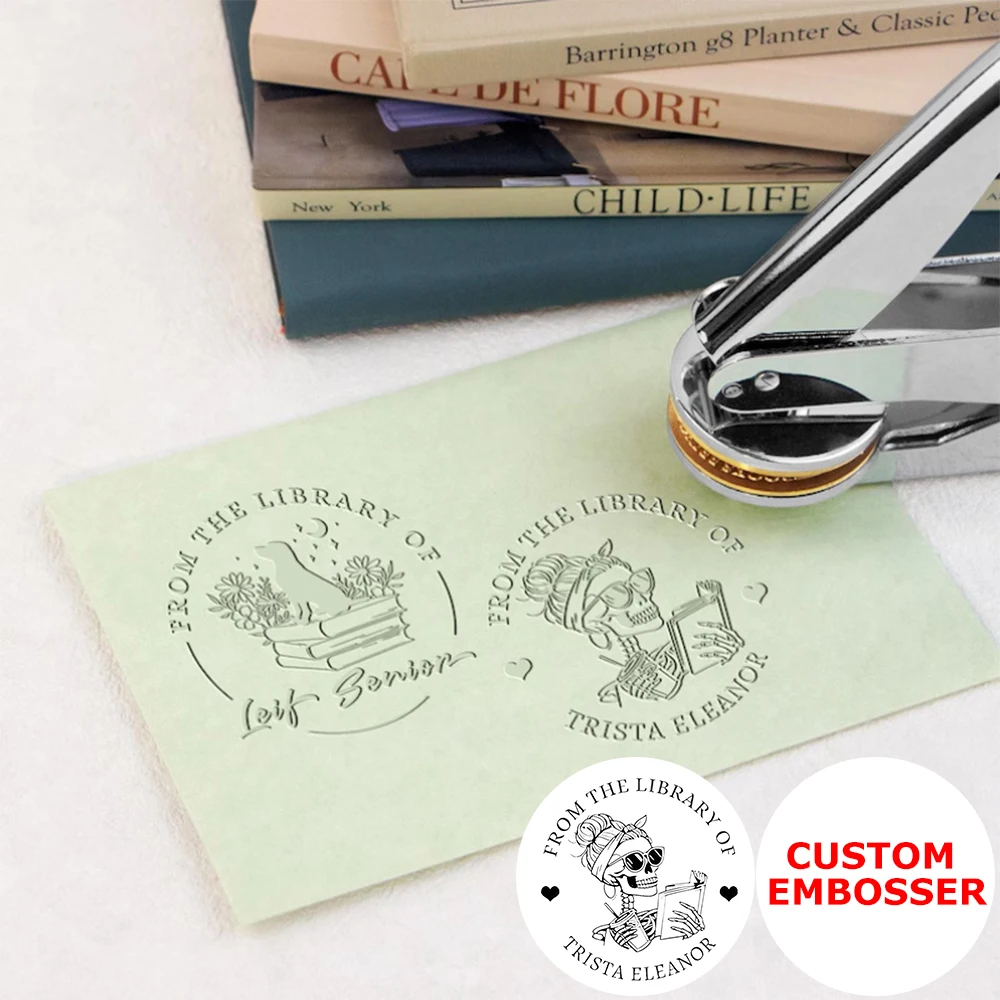 Customized Book Embosser Pesersonalized Your Name or Design Library Embosser Stamp Custom Books Business Cards Paper Decor
Customized Book Embosser Pesersonalized Your Name or Design Library Embosser Stamp Custom Books Business Cards Paper Decor