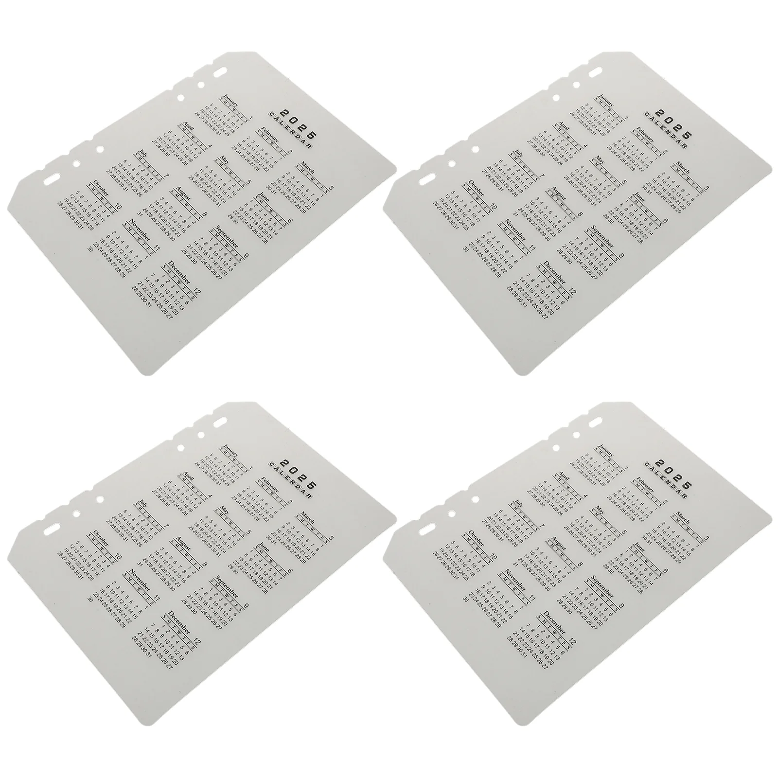 4 Pcs Calendar Divider Detachable Binder Separator Vintage Daily Notebook Plastic Supplies Portable
4 Pcs Calendar Divider Detachable Binder Separator Vintage Daily Notebook Plastic Supplies Portable
