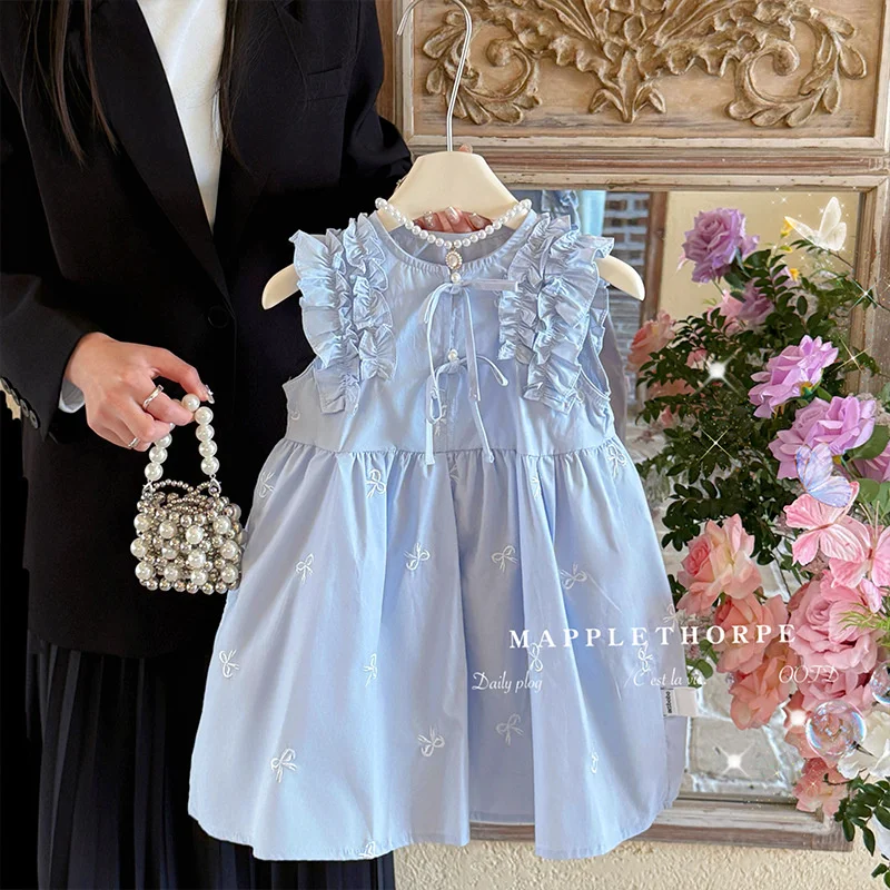 Summer Girls Dress Children Lace Embroidery Bow Gown Kids Sweet Princess-Style Vestidos Baby Toddler Casual Clothing 2-8 Years
Summer Girls Dress Children Lace Embroidery Bow Gown Kids Sweet Princess-Style Vestidos Baby Toddler Casual Clothing 2-8 Years