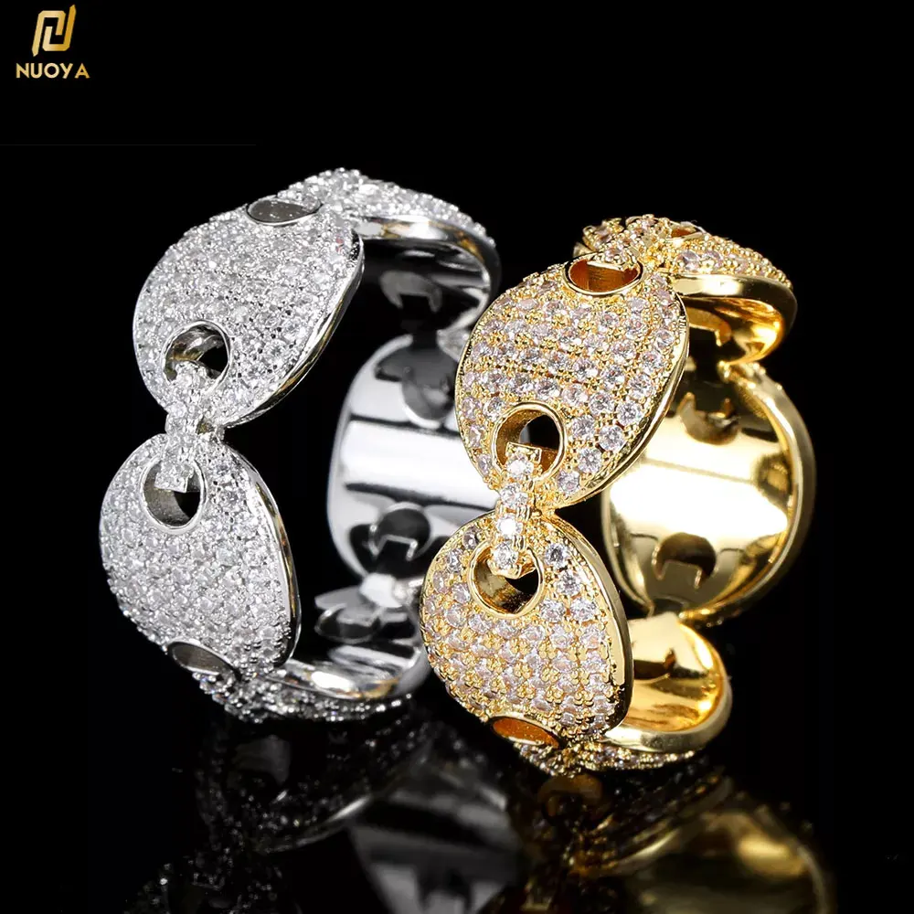 Iced Out Coffee Bean Pig Nose Ring 1/8/K Plated Bling Cubic Zirconia Hip Hop Ring For Women Boutique Jewellery Luxury Man Rings
Iced Out Coffee Bean Pig Nose Ring 1/8/K Plated Bling Cubic Zirconia Hip Hop Ring For Women Boutique Jewellery Luxury Man Rings