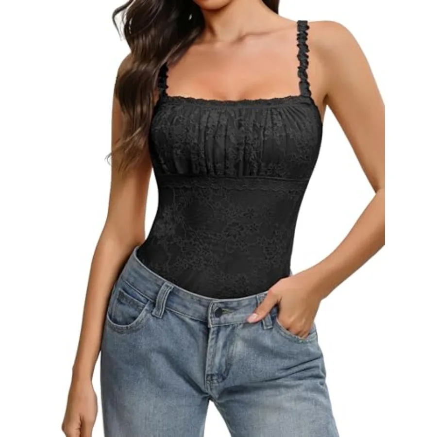 Avidlove Women Lace Body Suit Sexy Square Neck Thong BodySuit Sleeveless Cami Tops Y2k Going Out Outfits
Avidlove Women Lace Body Suit Sexy Square Neck Thong BodySuit Sleeveless Cami Tops Y2k Going Out Outfits