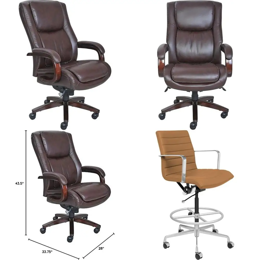 La-Z-Boy Large Size Winston Leather Office Chair in Brown
La-Z-Boy Large Size Winston Leather Office Chair in Brown