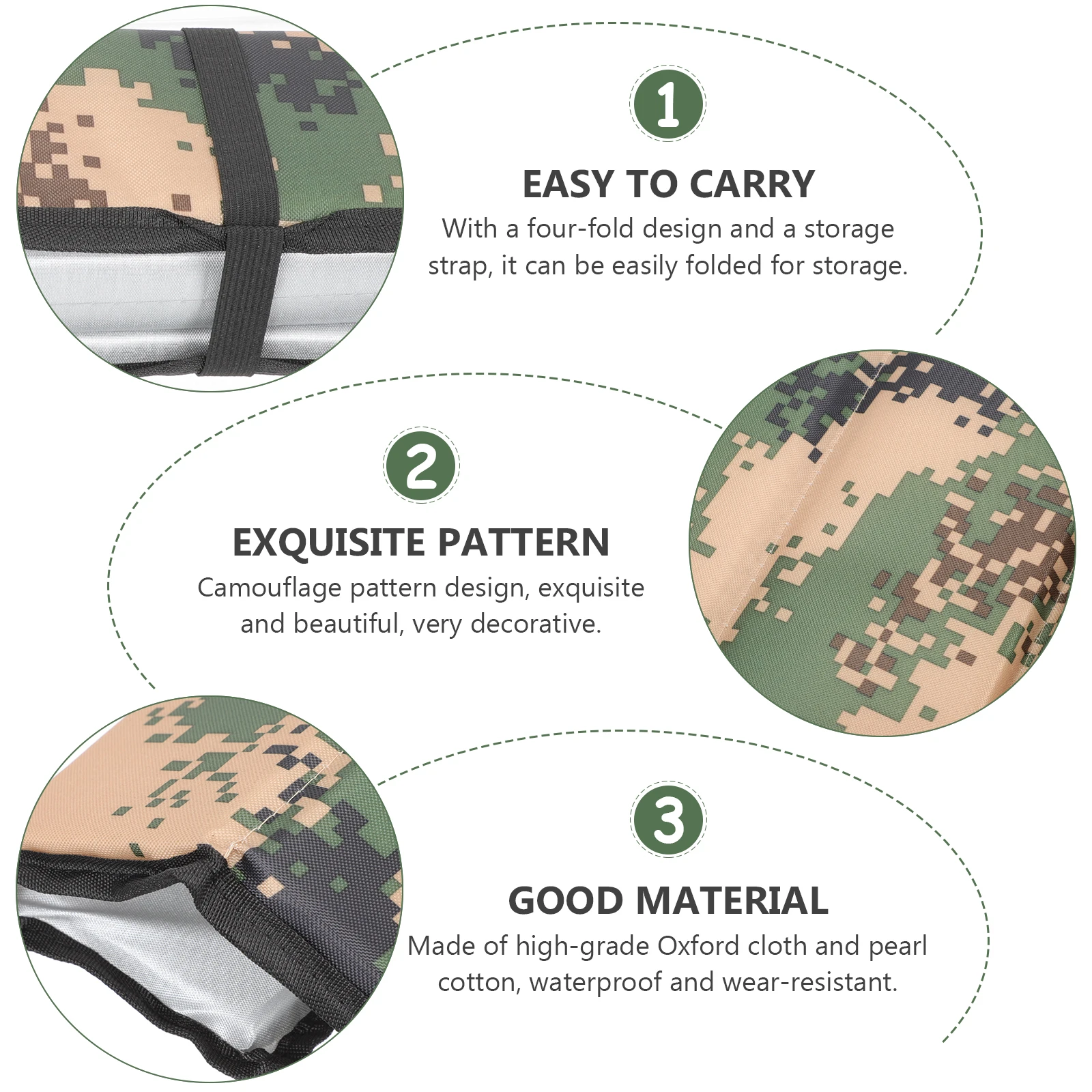 Waterproof Sit Pad Oxford Cloth Folding Sitting Mat Picnic Cushion Beach Cushion Portable Camping Mat Outdoor Hiking Pad
Waterproof Sit Pad Oxford Cloth Folding Sitting Mat Picnic Cushion Beach Cushion Portable Camping Mat Outdoor Hiking Pad
