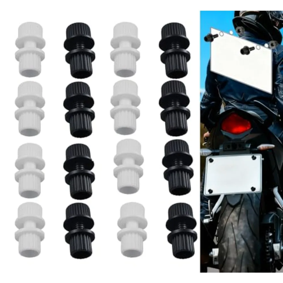 16 Pairs Nylon License Plate Screws, Bolts and Nuts for License Plate Frame, Plastic License Plate Fasteners Kit for Motorcycle
16 Pairs Nylon License Plate Screws, Bolts and Nuts for License Plate Frame, Plastic License Plate Fasteners Kit for Motorcycle