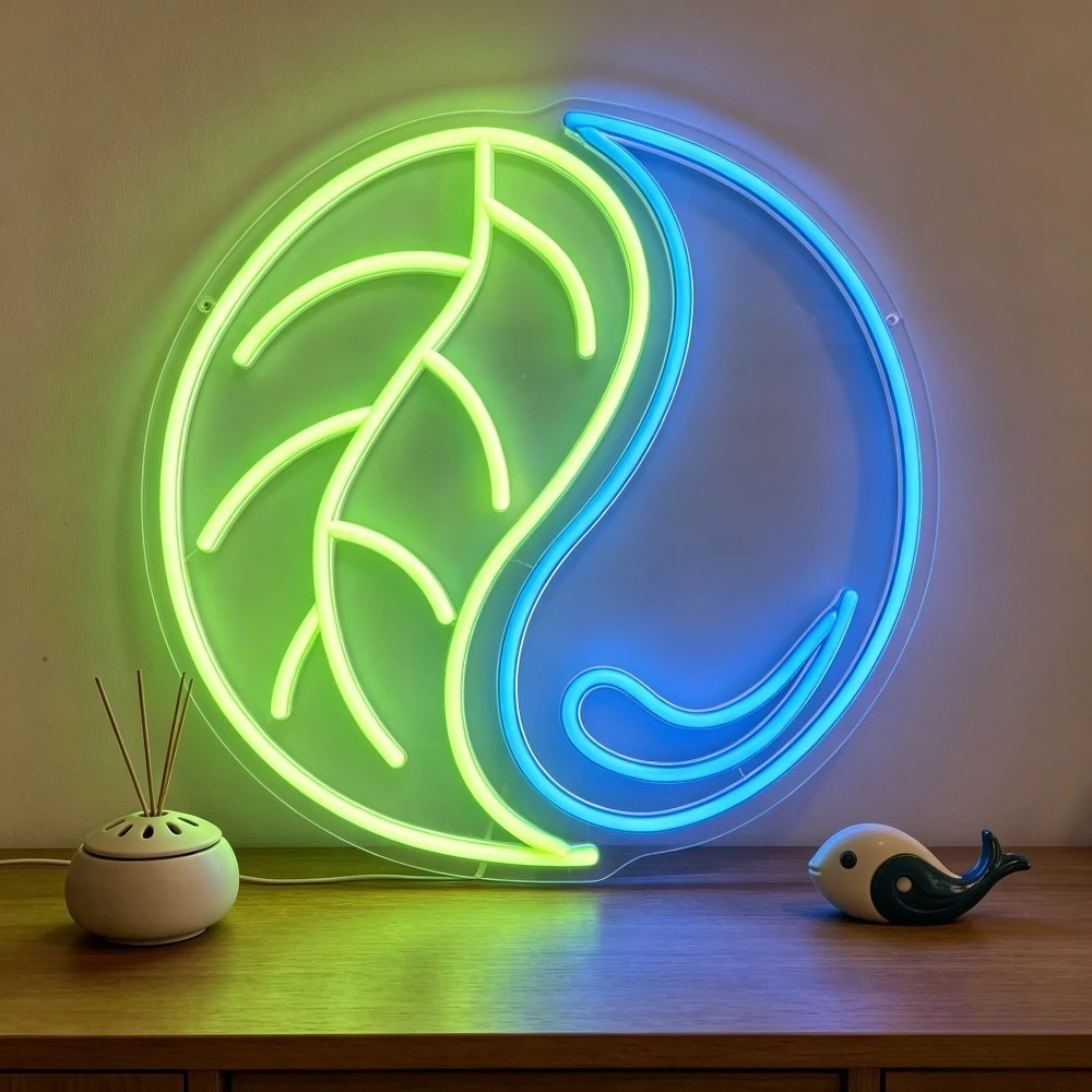 Nature Leaf Wave Yin Yang Neon Sign LED Wall Art USB Rechargeable Night Light Aesthetic Home Decor for Bedroom Living Room Yoga
Nature Leaf Wave Yin Yang Neon Sign LED Wall Art USB Rechargeable Night Light Aesthetic Home Decor for Bedroom Living Room Yoga