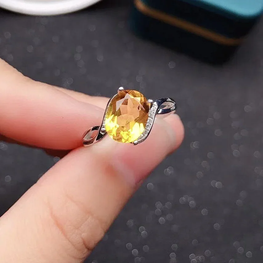 7mm * 9mm 2ct VVS Grade Natural Citrine Ring for Daily Wear Solid 925 Silver Citrine Jewelry Fashion Yellow Crystal Ring
7mm * 9mm 2ct VVS Grade Natural Citrine Ring for Daily Wear Solid 925 Silver Citrine Jewelry Fashion Yellow Crystal Ring