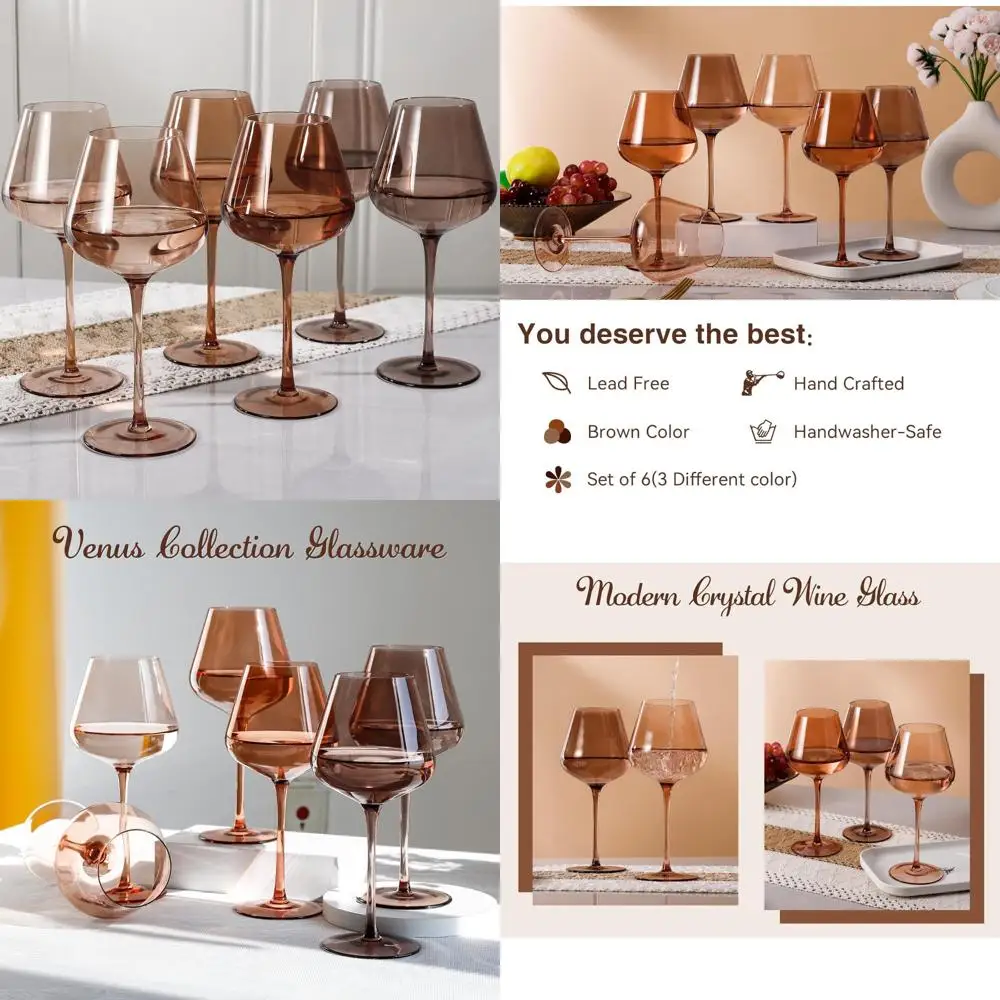 Набор бокалов для вина Physkoa Venus из дутого янтарного бокалов ручной работы на 6–18 унций с стеблем, уникальные бокалы для вина цвета меланина, 2025 мокко
Набор бокалов для вина Physkoa Venus из дутого янтарного бокалов ручной работы на 6–18 унций с стеблем, уникальные бокалы для вина цвета меланина, 2025 мокко