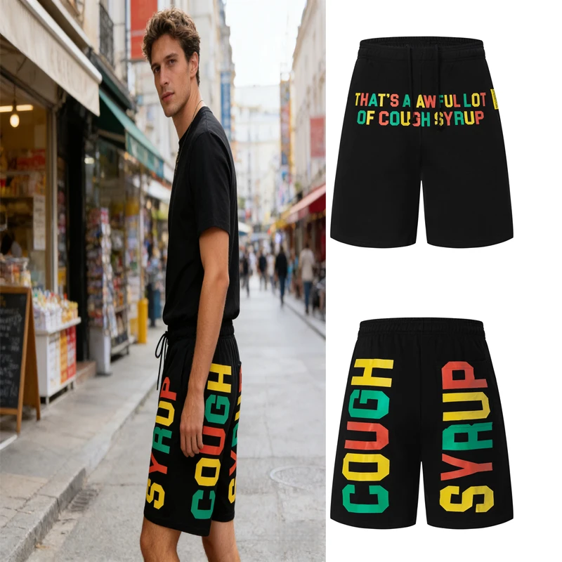 That's A Awful Lot of Cough Syrup Colorful Graphic Letter Print Short Pants Street Style Daily Men Women Drawstring Shorts
That's A Awful Lot of Cough Syrup Colorful Graphic Letter Print Short Pants Street Style Daily Men Women Drawstring Shorts