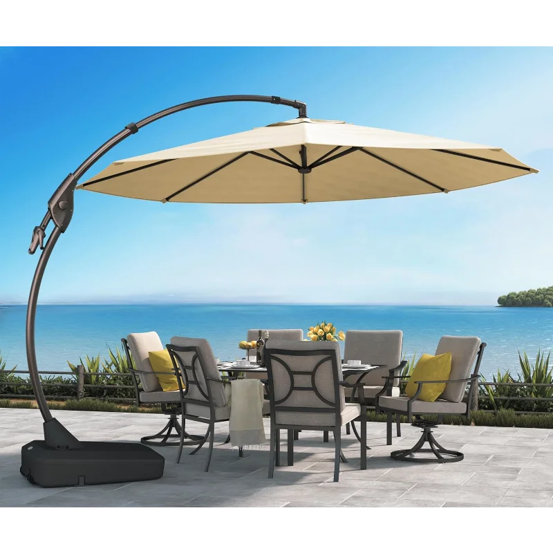 Grand patio 12 FT Sunbrella Cantilever Umbrella with Base Outdoor Aluminum Offset Umbrella Round Shade with Tilt Adjustment
Grand patio 12 FT Sunbrella Cantilever Umbrella with Base Outdoor Aluminum Offset Umbrella Round Shade with Tilt Adjustment