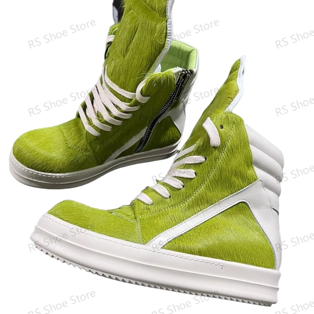 Ro Geobasket Men Ankle Boot Grass Green Horsehair Boots Women Sneaker Horse Hair High Top Shoe Casual Shoes Zipper Sneakers
Ro Geobasket Men Ankle Boot Grass Green Horsehair Boots Women Sneaker Horse Hair High Top Shoe Casual Shoes Zipper Sneakers
