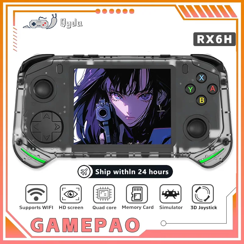 NEW Retro Handheld Game ConsoleRX6H Linux System 3.5 Inch IPS Screen Portable Pocket Video Player 64GB 128GB Games Kid Gift
NEW Retro Handheld Game ConsoleRX6H Linux System 3.5 Inch IPS Screen Portable Pocket Video Player 64GB 128GB Games Kid Gift
