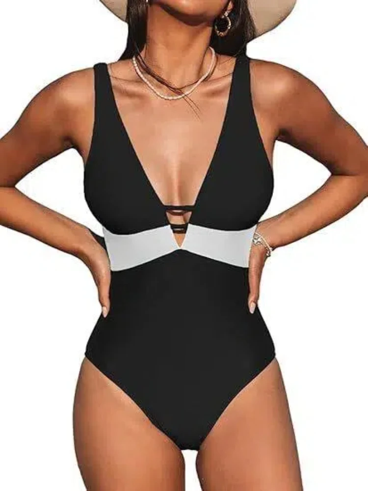 Summer Black White One Piece Swimsuit Sexy Color Block Monokini Tummy Control & High Cut 2026 New Fashion Women Bodysuit Female
Summer Black White One Piece Swimsuit Sexy Color Block Monokini Tummy Control & High Cut 2026 New Fashion Women Bodysuit Female