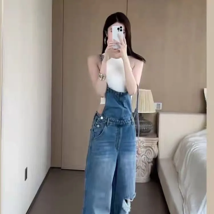 Dopamine Sweet Cool Denim Strap Pants Women's Summer Fashion American Retro Small Straight Leg Jeans High Waist Long Pants
Dopamine Sweet Cool Denim Strap Pants Women's Summer Fashion American Retro Small Straight Leg Jeans High Waist Long Pants