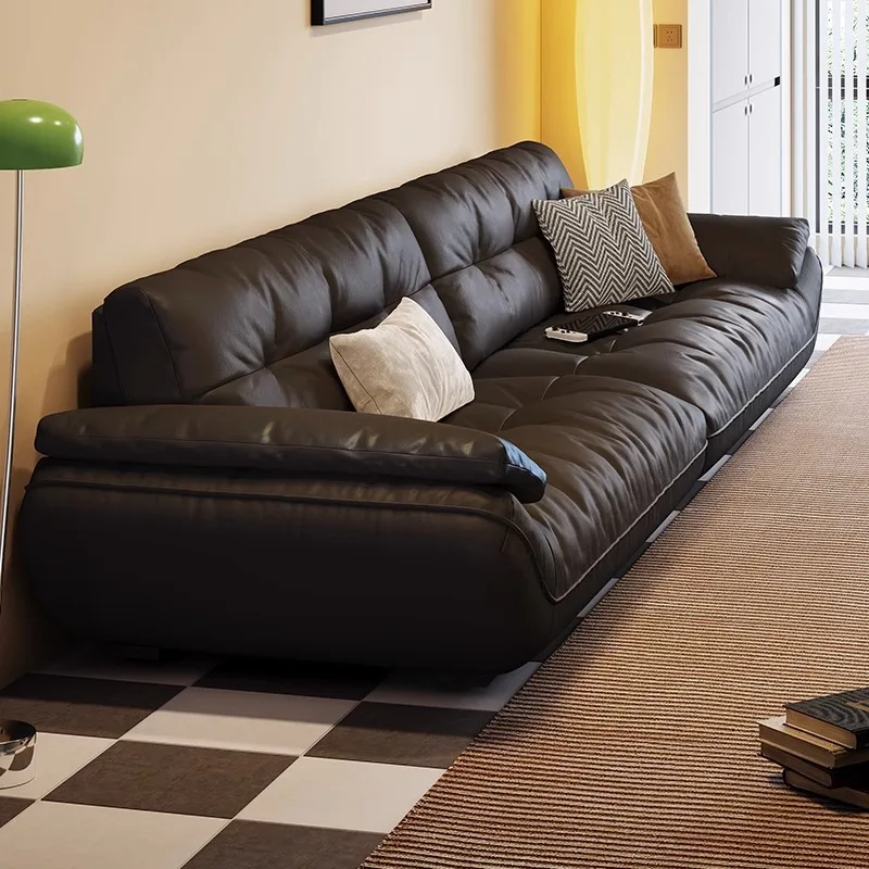 Leather sofa first layer cowhide straight row down sailboat cloud sofa living room
Leather sofa first layer cowhide straight row down sailboat cloud sofa living room