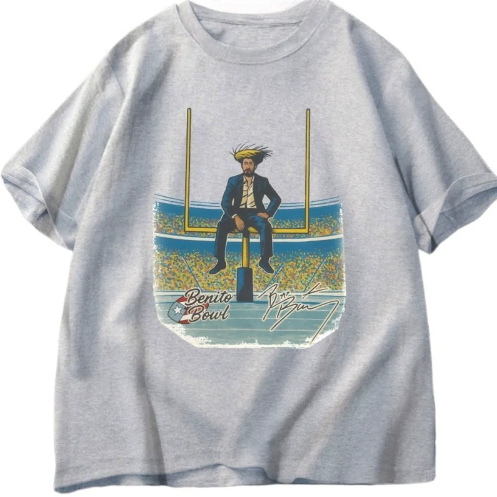 Vintage Benito Bowl Football Bad Bunny Super Bowl T-Shirt Crew Neck Sports Tees Men Clothing Cotton Short Sleeve Street Shirt
Vintage Benito Bowl Football Bad Bunny Super Bowl T-Shirt Crew Neck Sports Tees Men Clothing Cotton Short Sleeve Street Shirt