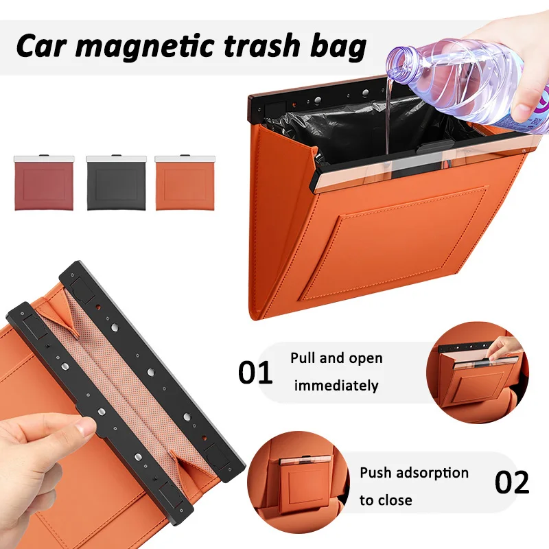 Magnetic Adsorption Car Garbage Bag Waterproof High Grade PU Leather Auto Back Seat Hanging Trash Bin for Car Interior Accessory
Magnetic Adsorption Car Garbage Bag Waterproof High Grade PU Leather Auto Back Seat Hanging Trash Bin for Car Interior Accessory