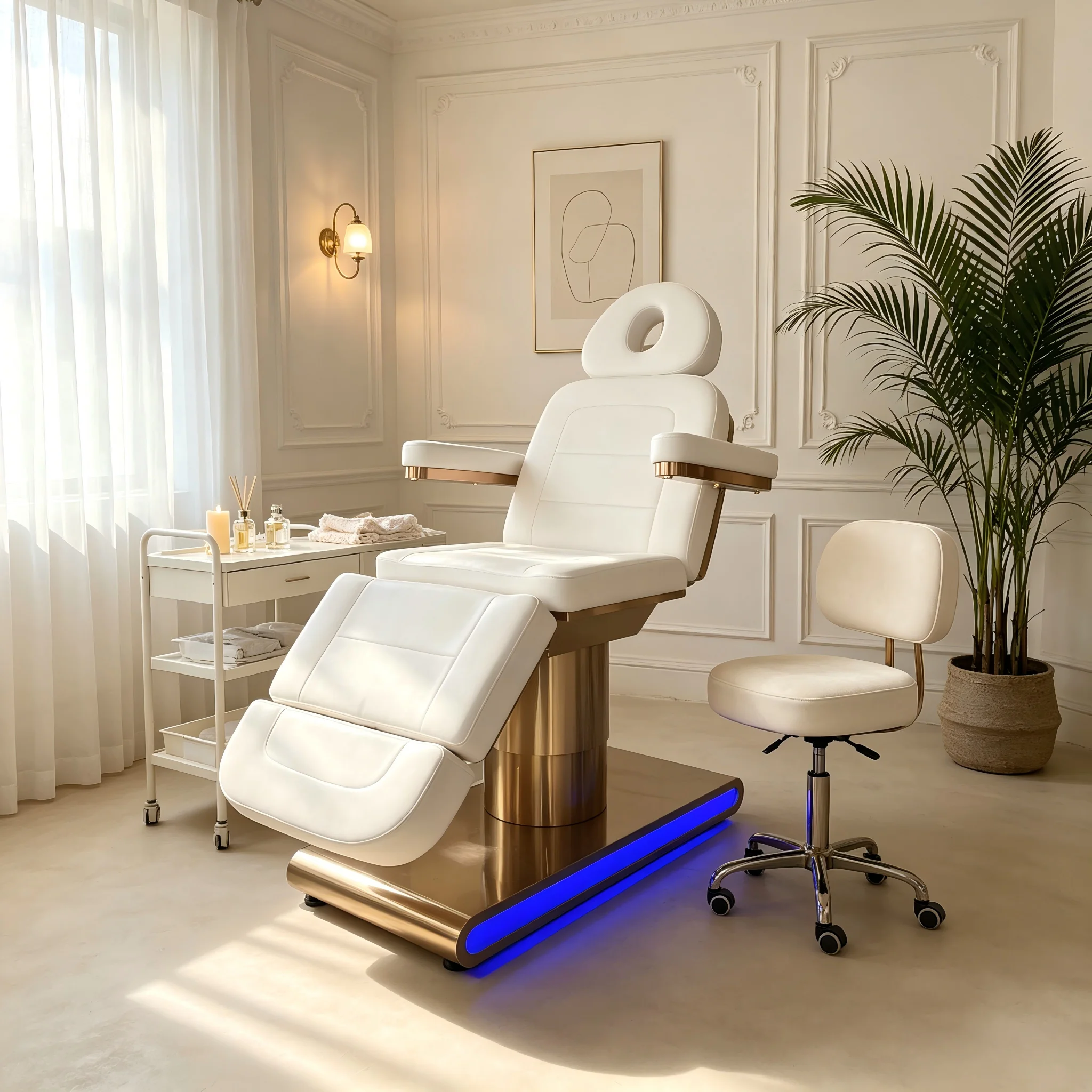 4 Motors Electric Beauty Bed Luxury Gold Base LED Light Facial Massage Table Spa Salon Lash Bed
4 Motors Electric Beauty Bed Luxury Gold Base LED Light Facial Massage Table Spa Salon Lash Bed