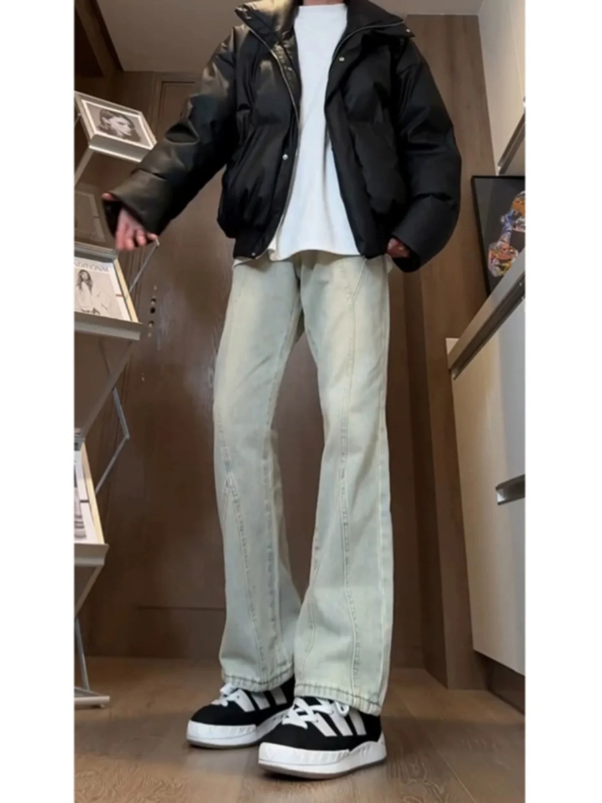 High Waist Yellow Clay Denim Jeans Extended Summer Trendy Men's High Sense Pants Leg Lengthening Loose Flared Pants
High Waist Yellow Clay Denim Jeans Extended Summer Trendy Men's High Sense Pants Leg Lengthening Loose Flared Pants