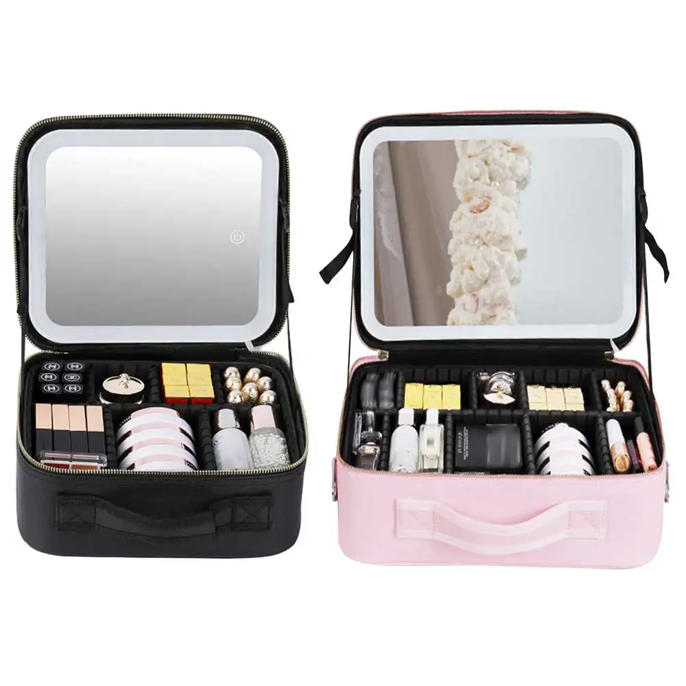 Smart LED Cosmetic Case with Mirror Travel Makeup Bags Portable Large Capacity Fashion PU Leather Casual for Weekend Vacation
Smart LED Cosmetic Case with Mirror Travel Makeup Bags Portable Large Capacity Fashion PU Leather Casual for Weekend Vacation