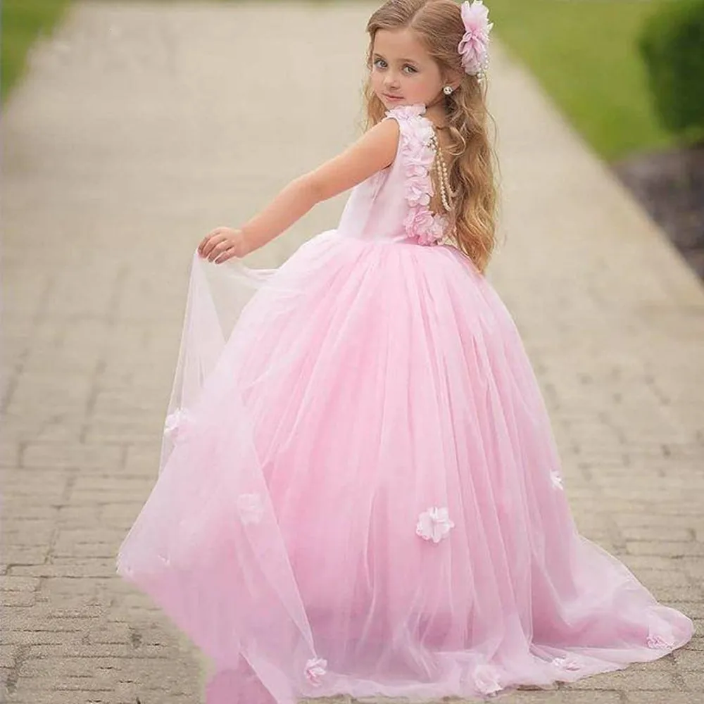 Ball Gown Flower Girl Dresses for Wedding 3D Flowers Pearls Backless Birthday Party Gown First Communion Dress Special Event
Ball Gown Flower Girl Dresses for Wedding 3D Flowers Pearls Backless Birthday Party Gown First Communion Dress Special Event