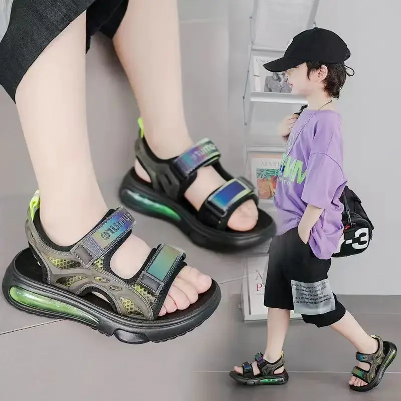 Boys Beach Shoes Handsome Dirt-proof Kids Sandals Open Toes Soft Sole 2025 Summer New Children Casual Shoes Non-slip Trendy
Boys Beach Shoes Handsome Dirt-proof Kids Sandals Open Toes Soft Sole 2025 Summer New Children Casual Shoes Non-slip Trendy