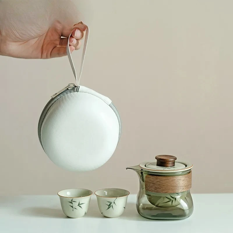 Pure Hand-painted Green Bamboo Tea Set Kit Handmade 1 Pot 2 Cups Tea Brewing Kit Portable Travel Bag Tea Ceremony Accessories
Pure Hand-painted Green Bamboo Tea Set Kit Handmade 1 Pot 2 Cups Tea Brewing Kit Portable Travel Bag Tea Ceremony Accessories