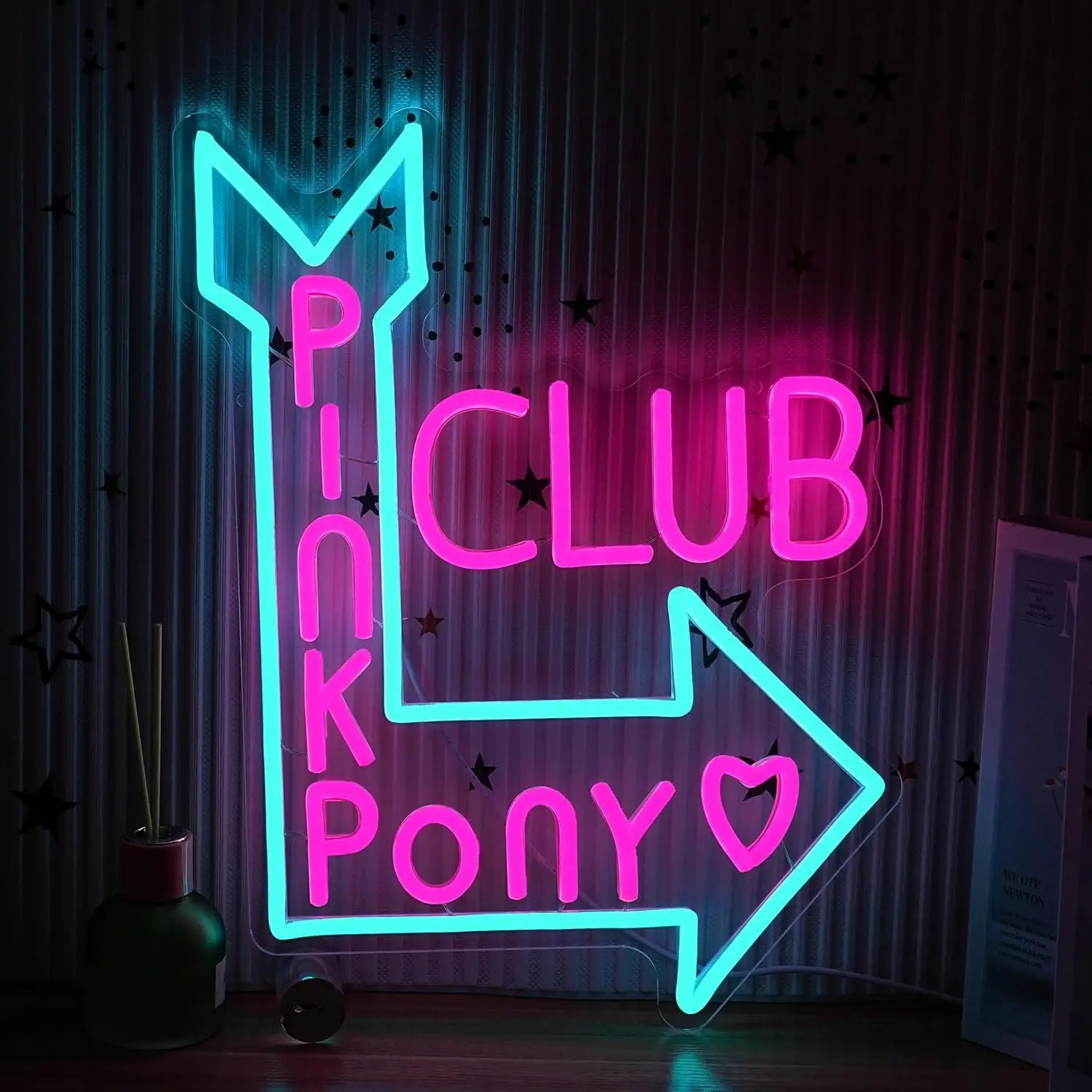 Pink Pony Club Neon Sign Arrow Dimmable LED Light for Bar Pub Bedroom Man Cave Party Aesthetic Wall Decor Gifts Signboard Light
Pink Pony Club Neon Sign Arrow Dimmable LED Light for Bar Pub Bedroom Man Cave Party Aesthetic Wall Decor Gifts Signboard Light