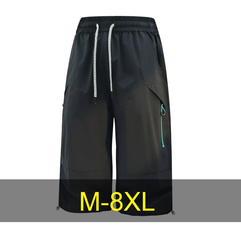 Summer Calf-length Pants Men 8XL Plus Size Cargo Pants Fashion Casual Solid Color Stretch Waist Pants Male
Summer Calf-length Pants Men 8XL Plus Size Cargo Pants Fashion Casual Solid Color Stretch Waist Pants Male