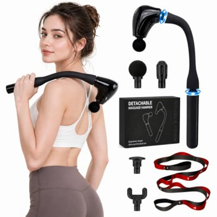 2-in-1 Massage Gun Deep Tissue with 20'' Extension Handle and Stretching Strap, Neck Massager for Pain Relief, Handheld Percuss
2-in-1 Massage Gun Deep Tissue with 20'' Extension Handle and Stretching Strap, Neck Massager for Pain Relief, Handheld Percuss