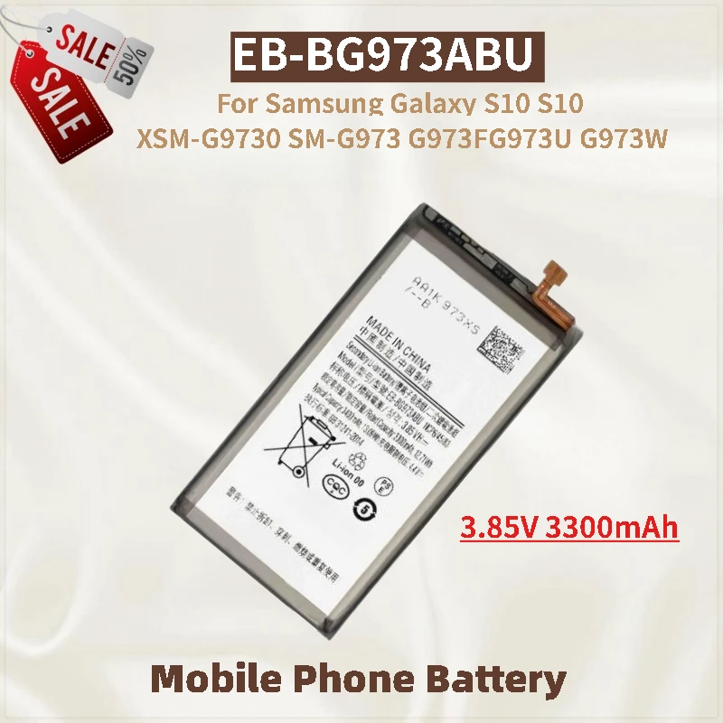 High Quality Phone Battery 3.85V 3300mAh EB-BG973ABU For Samsung Galaxy S10 S10 X SM-G9730 973 G973F G973U G973W Brand New
High Quality Phone Battery 3.85V 3300mAh EB-BG973ABU For Samsung Galaxy S10 S10 X SM-G9730 973 G973F G973U G973W Brand New
