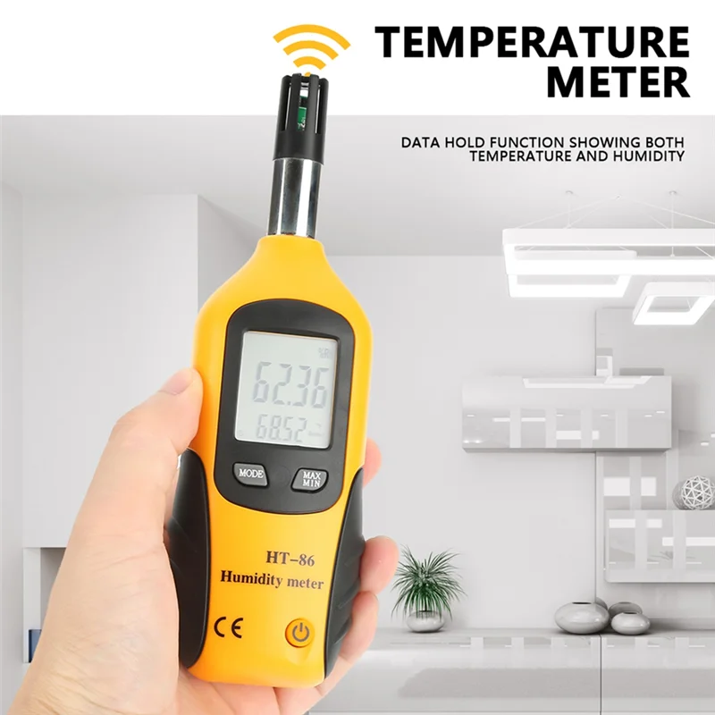 ABVA-Portable Digital Thermometer Hygrometer Wet Bulb/Dew Point Temperature Meter LCD Screen Humidometer With Backlight
ABVA-Portable Digital Thermometer Hygrometer Wet Bulb/Dew Point Temperature Meter LCD Screen Humidometer With Backlight
