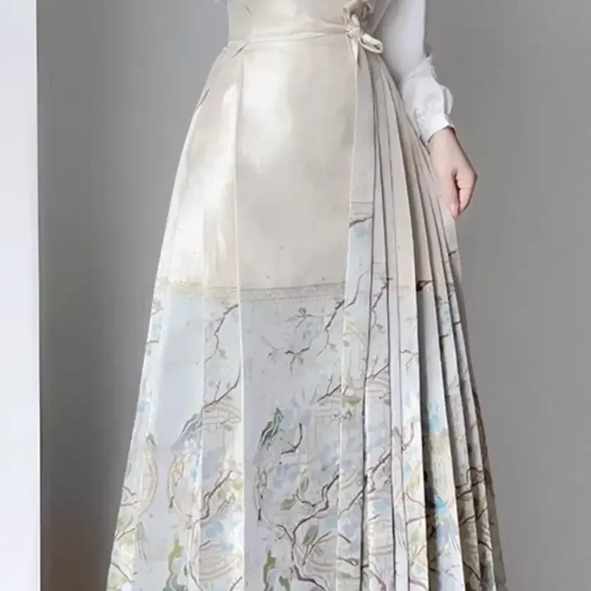 Spring New Chinese Style Pleated Skirt Fashion Elegant Women's Clothing White Tops+Skirts Y2k Long Skirts For Women
Spring New Chinese Style Pleated Skirt Fashion Elegant Women's Clothing White Tops+Skirts Y2k Long Skirts For Women
