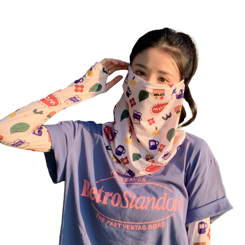 Korean version new sweet sunscreen face mask for women's summer Hyunya style ice silk hand sleeve cover for neck protection
Korean version new sweet sunscreen face mask for women's summer Hyunya style ice silk hand sleeve cover for neck protection