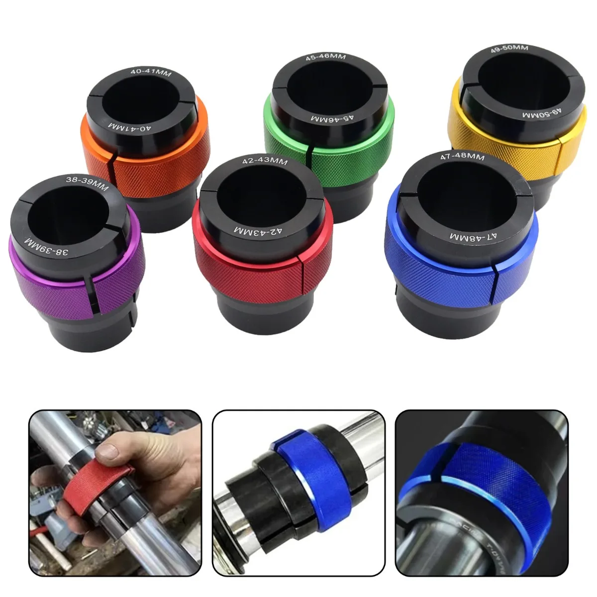 CNC Front Fork Oil Seal Driver Tool 40MM 41MM 42MM 43MM 45MM 46MM 47MM 48MM 49MM 50MM For KTM HONDA Kawasaki SUZUKI YAMAHA
CNC Front Fork Oil Seal Driver Tool 40MM 41MM 42MM 43MM 45MM 46MM 47MM 48MM 49MM 50MM For KTM HONDA Kawasaki SUZUKI YAMAHA
