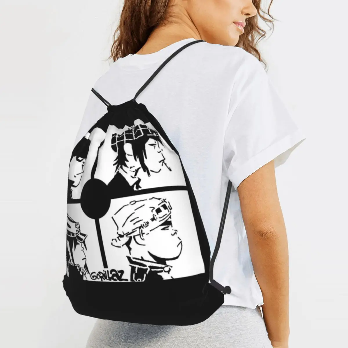 Gorillaz Punk Rock Band Backpacks Fashion Drawstring Bags Sports Bag Book Bags for Man Woman Students
Gorillaz Punk Rock Band Backpacks Fashion Drawstring Bags Sports Bag Book Bags for Man Woman Students