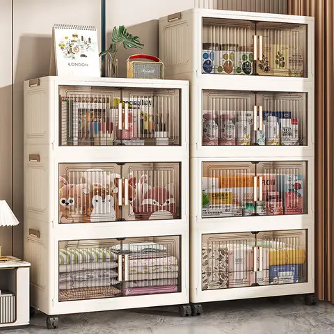 50/60/70/80CM Foldable Sundries Cabinet Dustproof Storage Wardrobe Home Organization Solution