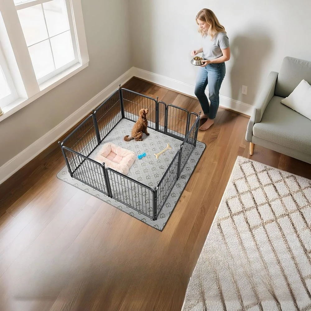 24 Inch 8-Panel Dog Playpen for Indoor, Yard, RV Camping - Suitable for Small and Puppy Dogs, Black
24 Inch 8-Panel Dog Playpen for Indoor, Yard, RV Camping - Suitable for Small and Puppy Dogs, Black