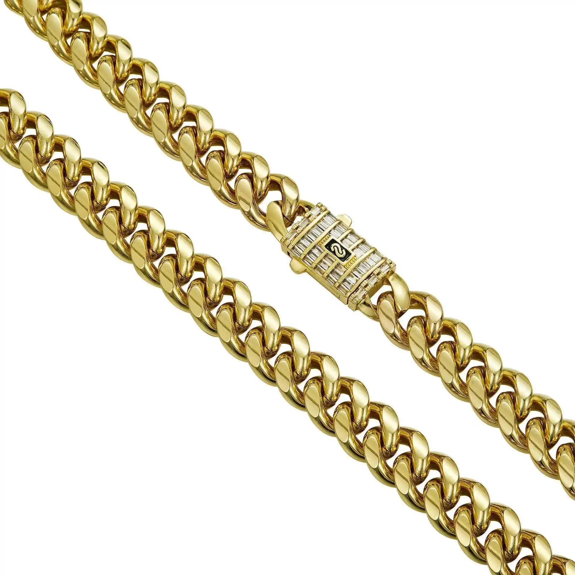 Акции браслет-цепочка из нержавеющей стали Miami с кубинскими звеньями из 14-каратного золота
Акции браслет-цепочка из нержавеющей стали Miami с кубинскими звеньями из 14-каратного золота